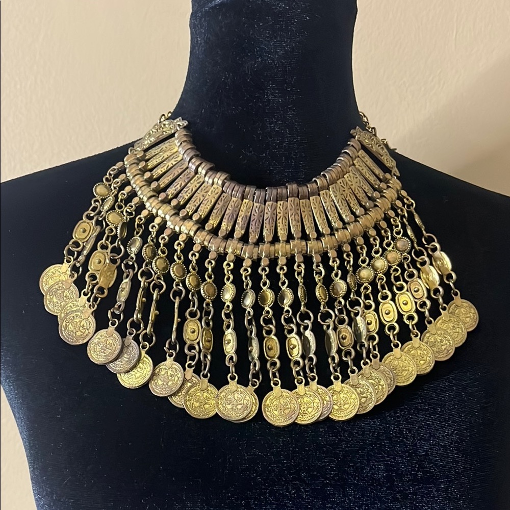 Gold Statement Coin Necklace